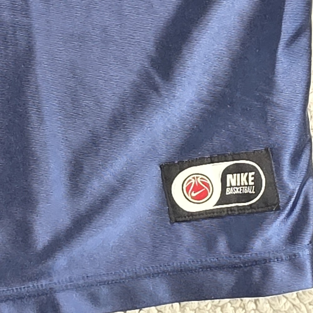 Vintage Nike Men's LRG Sleeveless Basketball Mesh Jersey Center Swoosh Blue Y2K - Picture 2 of 8